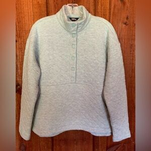 Eddie Bauer Pale Green Diamond Quilted Pullover  Women’s Size M